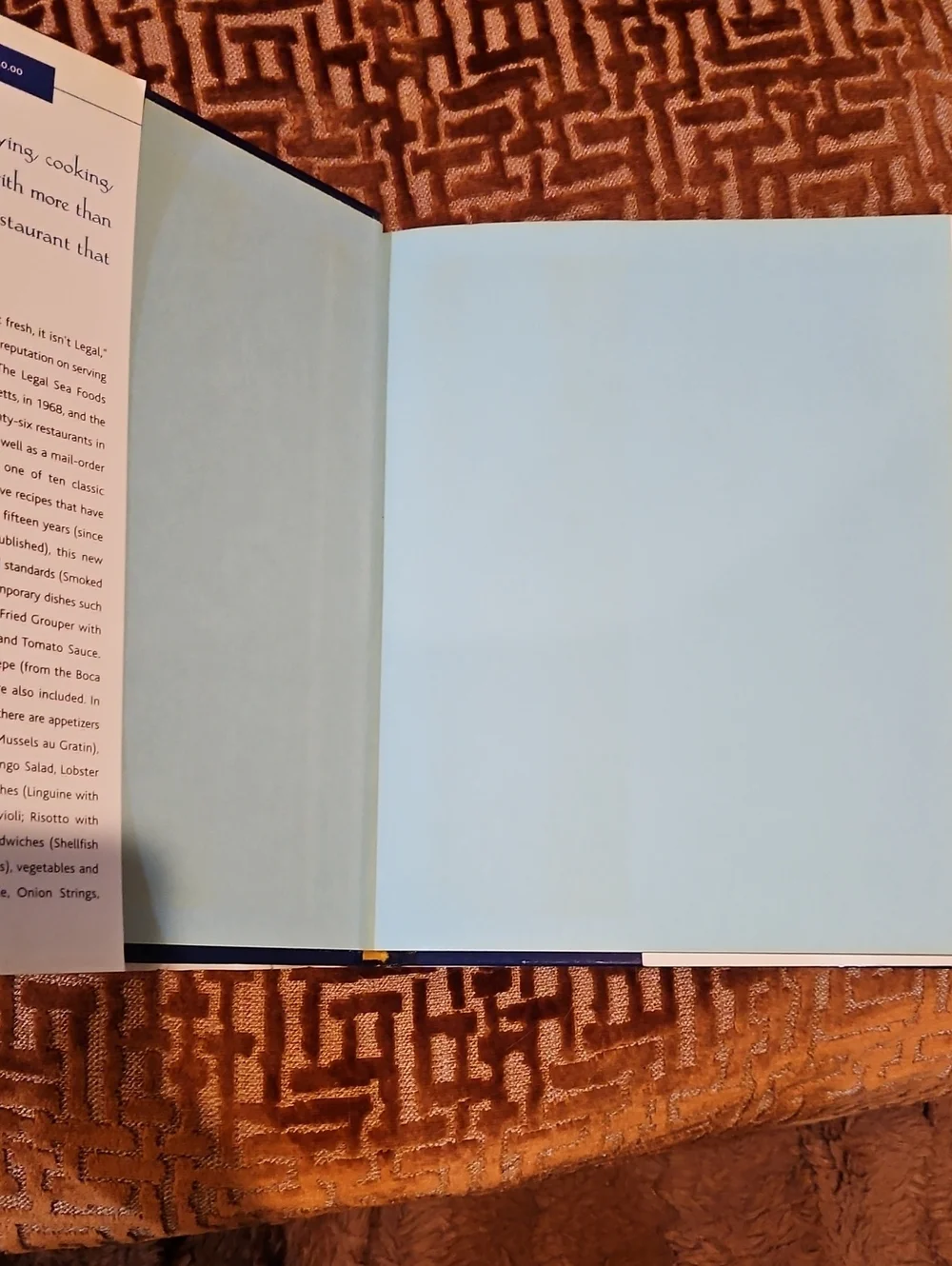 Legal Sea Foods Cookbook Hardback Mint Condition 310 Pages